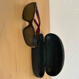 Ralph Lauren wrap sunglasses.